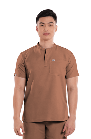 Luxe® Mandarin Men Scrub Top