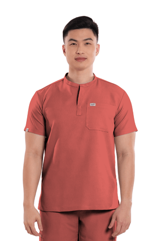 Luxe® Mandarin Men Scrub Top