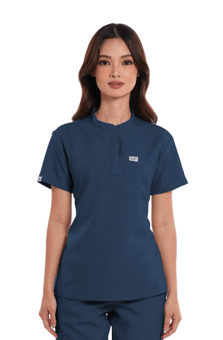Luxe® Custom Fit Mandarin Women Scrub Top