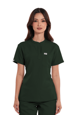 Luxe® Custom Fit Mandarin Women Scrub Top
