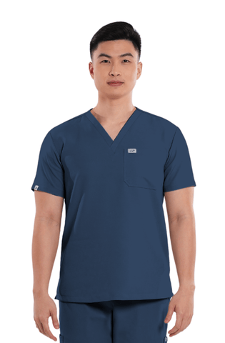 Luxe® V-Neck Men Scrub Top