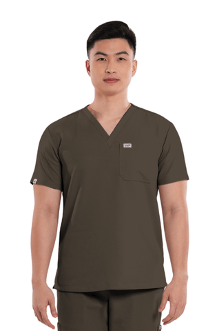 Luxe® V-Neck Men Scrub Top