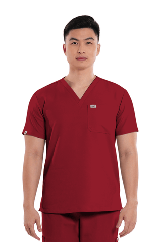 Luxe® V-Neck Men Scrub Top