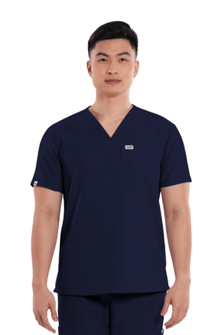 Luxe® V-Neck Men Scrub Top