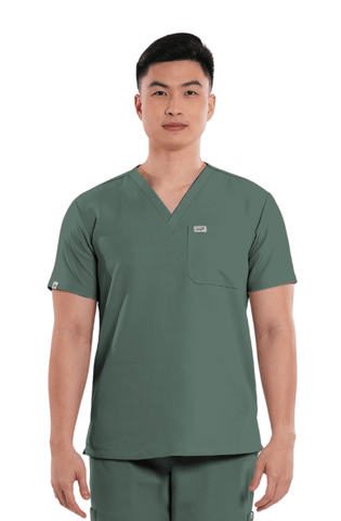 Luxe® V-Neck Men Scrub Top