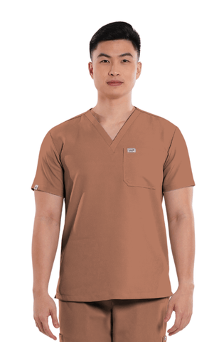Luxe® V-Neck Men Scrub Top