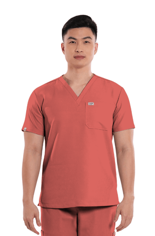 Luxe® V-Neck Men Scrub Top