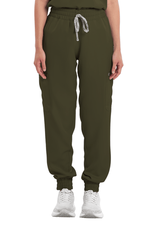 Twill Garterized Jogger Women Scrub Pants