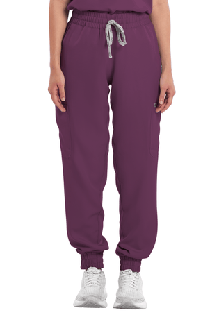 Twill Garterized Jogger Women Scrub Pants