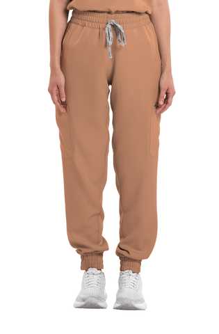 Twill Garterized Jogger Women Scrub Pants