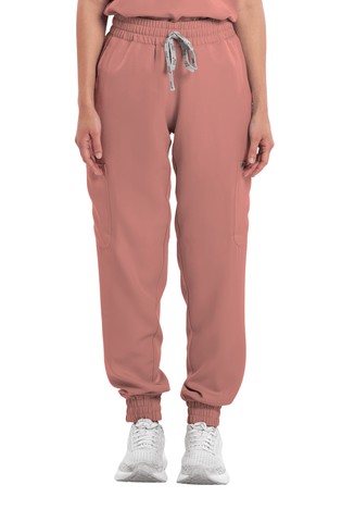 Twill Garterized Jogger Women Scrub Pants
