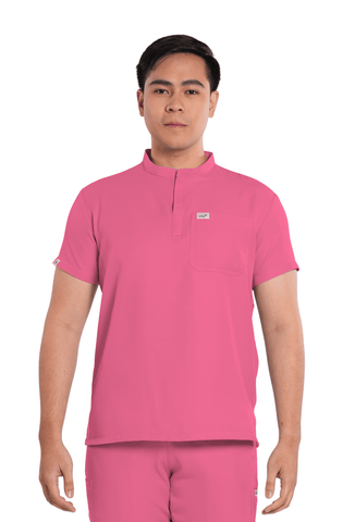 Twill Custom Fit Mandarin Men Scrub Top