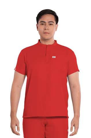 Twill Mandarin Men Scrub Top