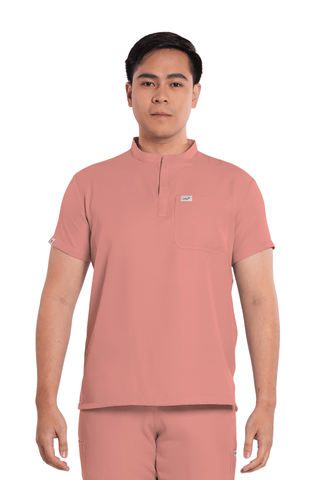 Twill Custom Fit Mandarin Men Scrub Top