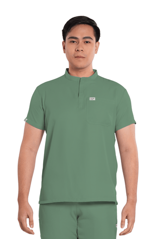 Twill Mandarin Men Scrub Top