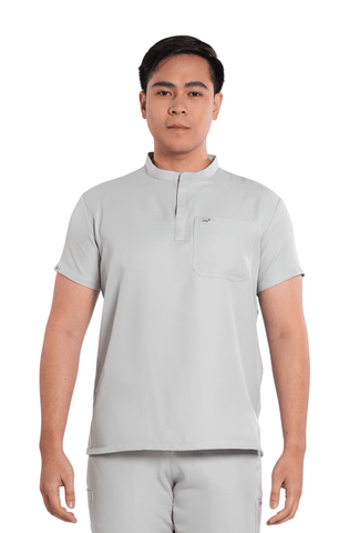 Twill Custom Fit Mandarin Men Scrub Top