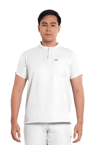 Twill Custom Fit Mandarin Men Scrub Top