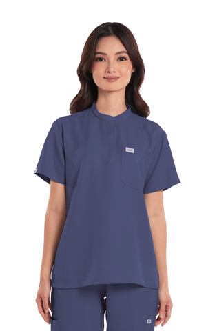 Twill Mandarin Women Scrub Top