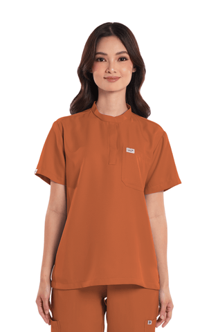Twill Custom Fit Mandarin Women Scrub Top