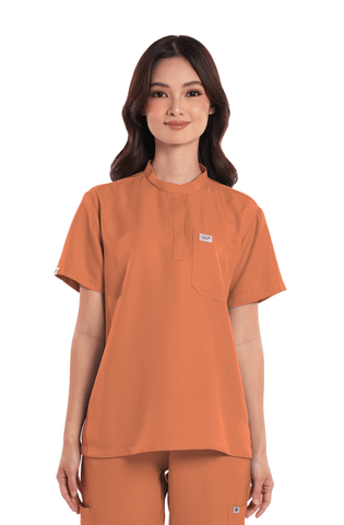 Twill Mandarin Women Scrub Top