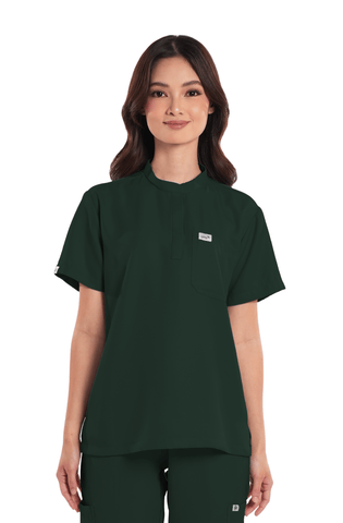 Twill Custom Fit Mandarin Women Scrub Top