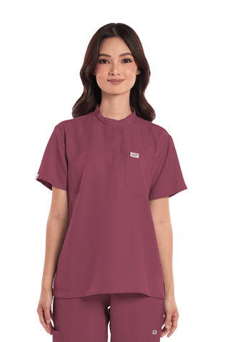 Twill Mandarin Women Scrub Top