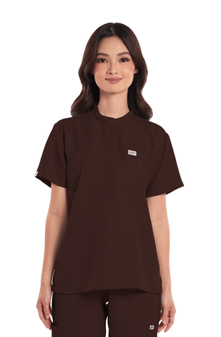 Twill Custom Fit Mandarin Women Scrub Top