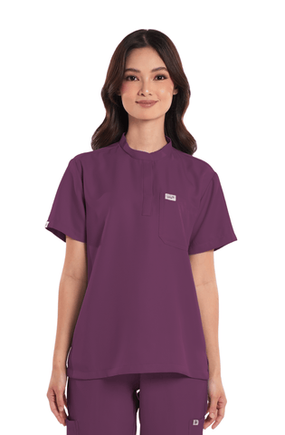 Twill Mandarin Women Scrub Top