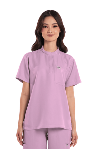 Twill Mandarin Women Scrub Top