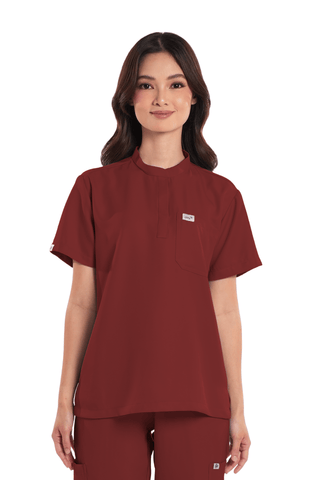 Twill Mandarin Women Scrub Top
