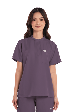 Twill Mandarin Women Scrub Top