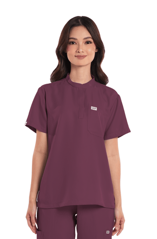 Twill Mandarin Women Scrub Top