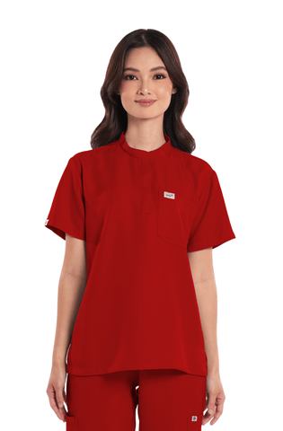 Twill Mandarin Women Scrub Top