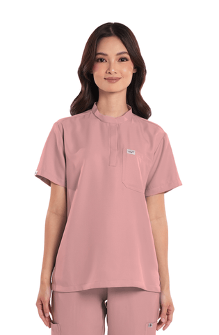 Twill Mandarin Women Scrub Top