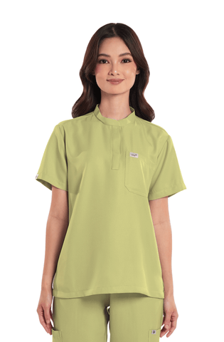 Twill Mandarin Women Scrub Top