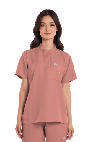 Twill Mandarin Women Scrub Top