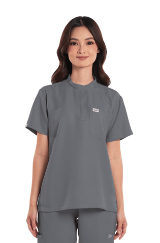 Twill Mandarin Women Scrub Top