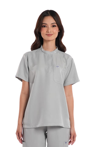 Twill Custom Fit Mandarin Women Scrub Top