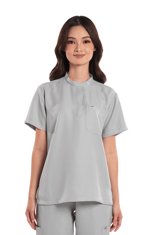 Twill Custom Fit Mandarin Women Scrub Top