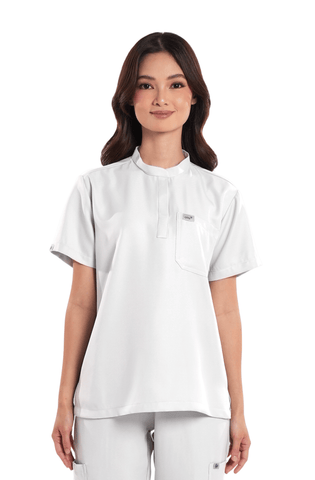 Twill Mandarin Women Scrub Top