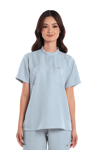 Twill Mandarin Women Scrub Top
