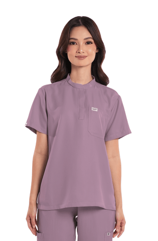 Twill Custom Fit Mandarin Women Scrub Top