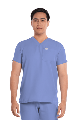 Twill V-Neck Men Scrub Top