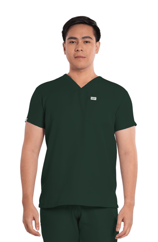 Twill Custom Fit V-Neck Men Scrub Top