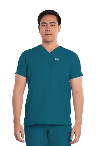 Twill V-Neck Men Scrub Top