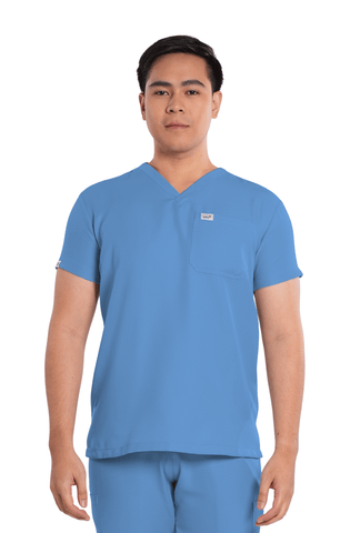 Twill Custom Fit V-Neck Men Scrub Top