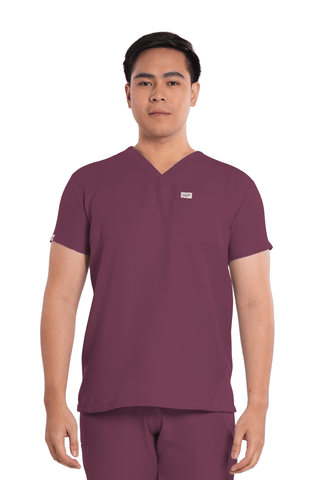 Twill V-Neck Men Scrub Top