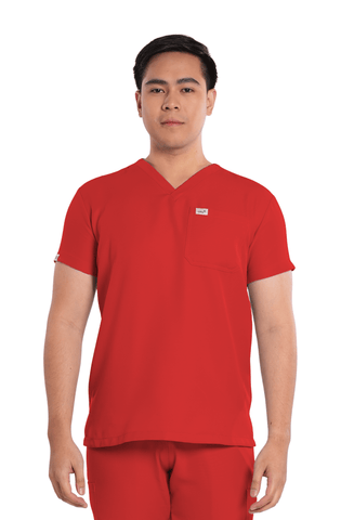 Twill V-Neck Men Scrub Top