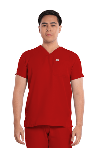 Twill V-Neck Men Scrub Top
