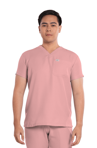 Twill Custom Fit V-Neck Men Scrub Top
